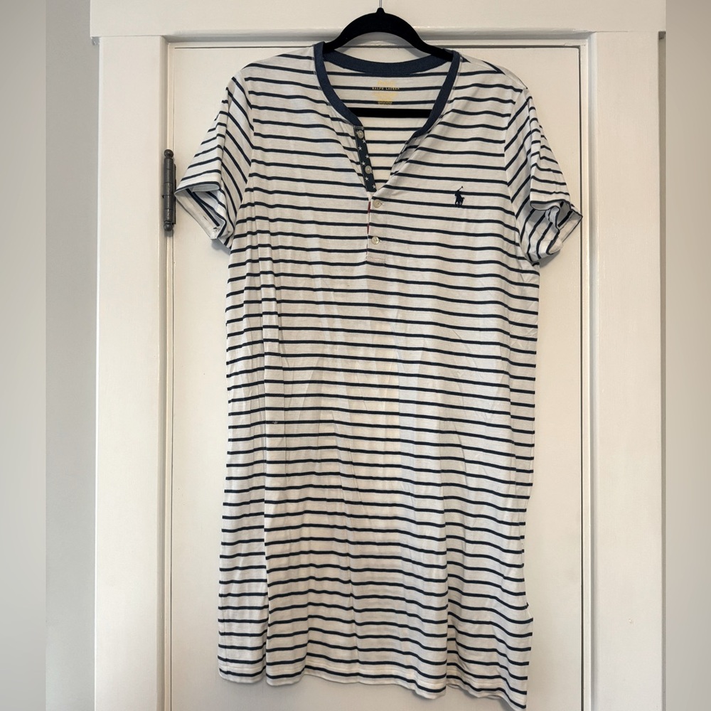Polo Ralph Lauren Women's Casual Slim Fit USA Striped Cotton Dress